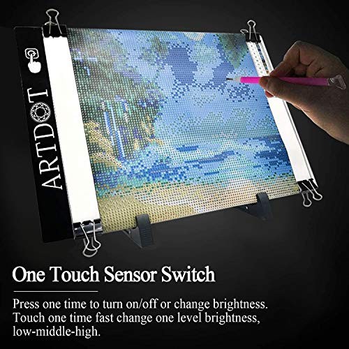 LED Light Pad for Diamond Painting Kit, A4 Light Board,Adjustable