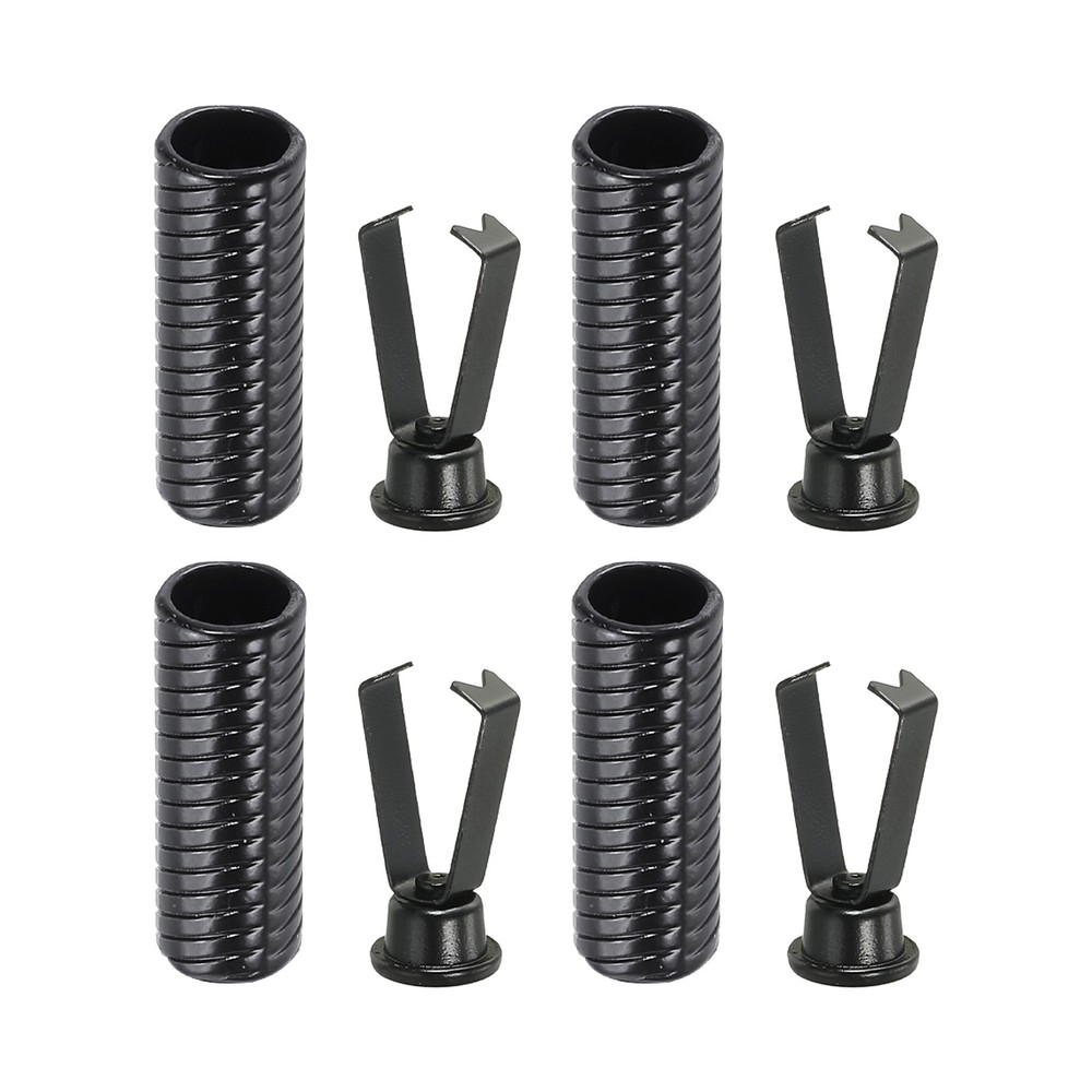 Shoelace Tips, 4Pcs Shoelace Head Tips for DIY Shoes String, Black Style C