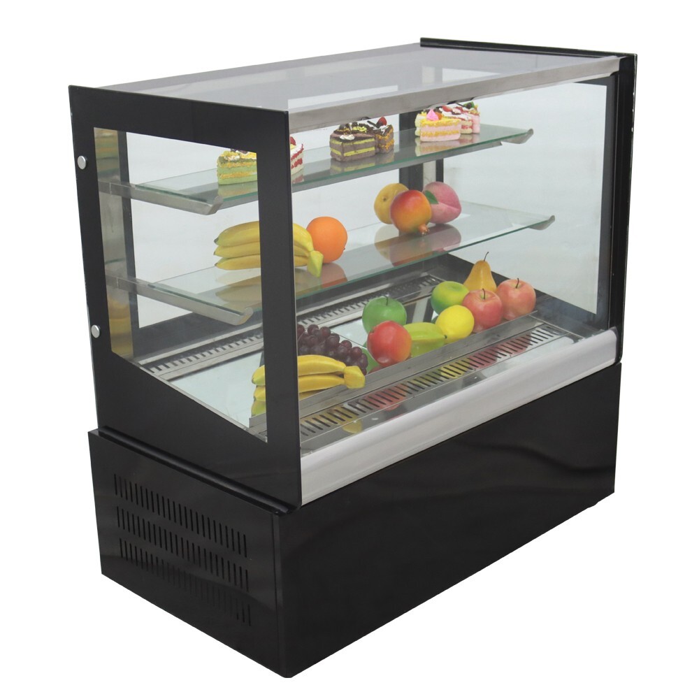 Desktop Refrigerated Cake Display Bakery Cake Cabinet Showcase w/Defogging 220V