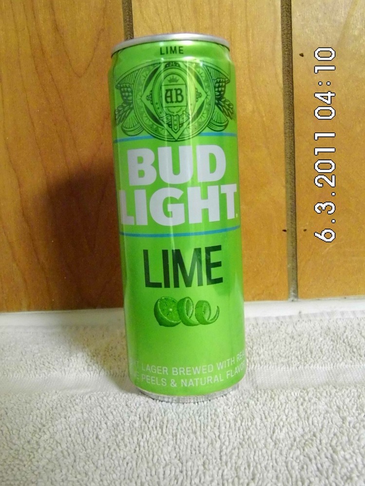 Bud Light Lime Slim Aluminum Can Empty 12 oz. Top Opened Wrong Date NOT 2011