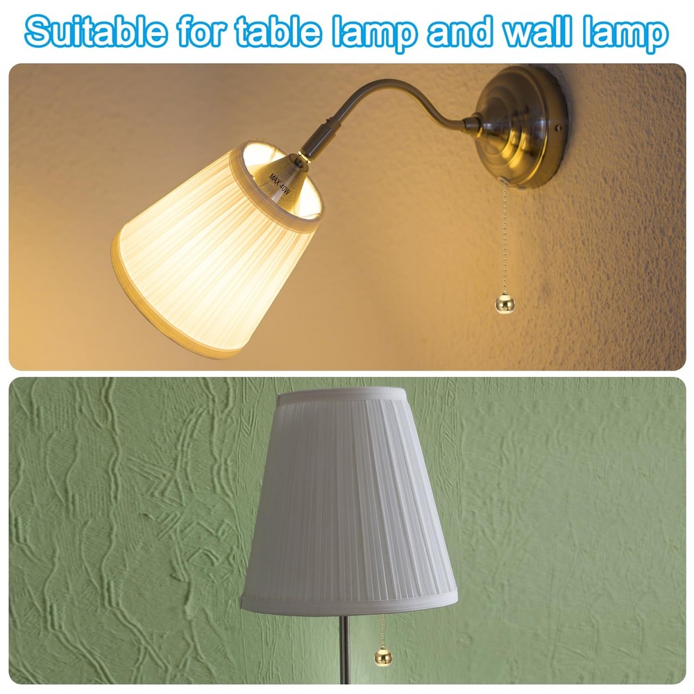 1M 3.3ft Ceiling Fan Pull Chain, 4 Pcs Beaded Pulls Cord Extender Ball Pendan...