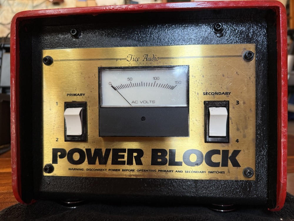 TICE AUDIO POWER BLOCK Power Line Purification /Conditioning System w/Documents