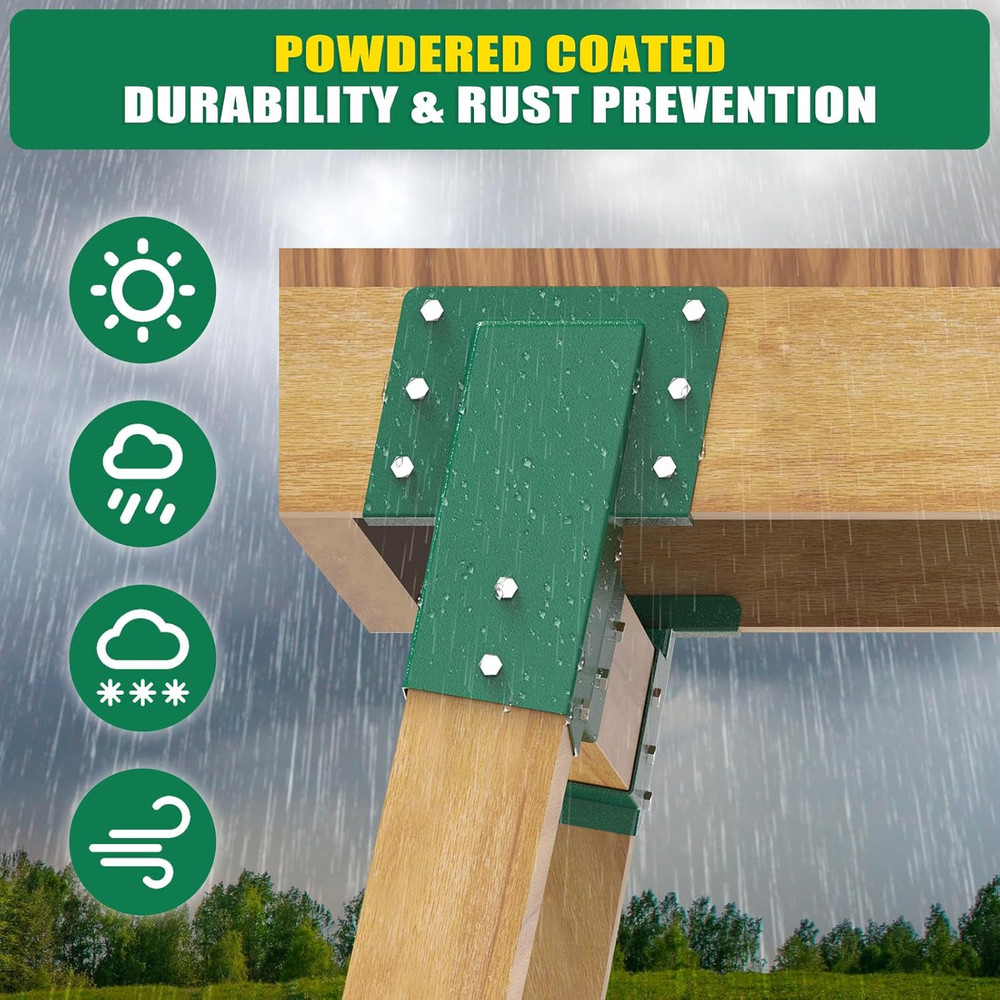 Heavy Duty Deer Stand Brackets, 4X4 Compound Angle Bracket, Powder Coated Elevat