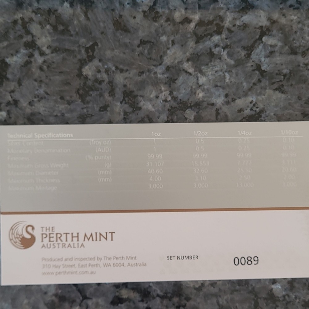 Perth Mint 2016 Australian Kangaroo Silver Proof Four-Coin Special Set