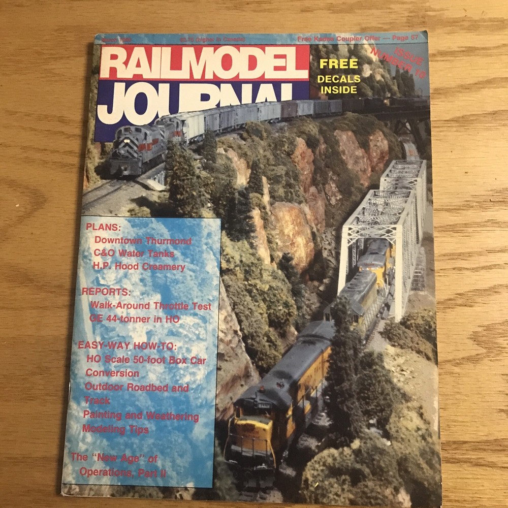 RailModel Journal March 1990 Free Decals Included