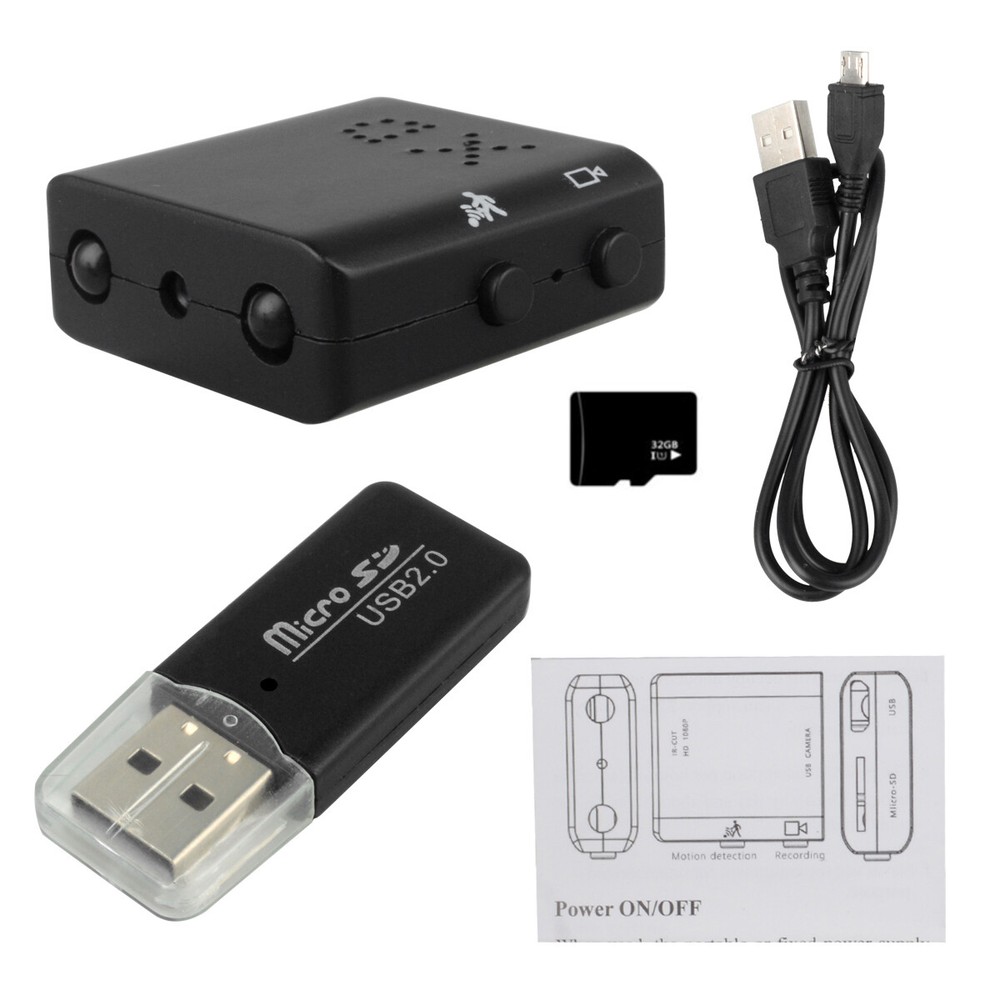 HD 1080P Mini Camera Motion Detection Night Vision Home Security IR Micro Camera