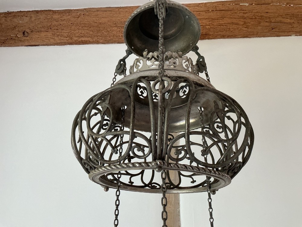 Vintage Rise and Fall ceiling vestibule lamp