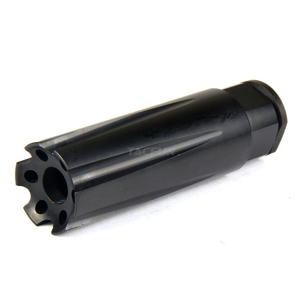 Muzzle Brake 1/2x28 TPI Low Concussion Linear Compensator for 9mm /w Washer