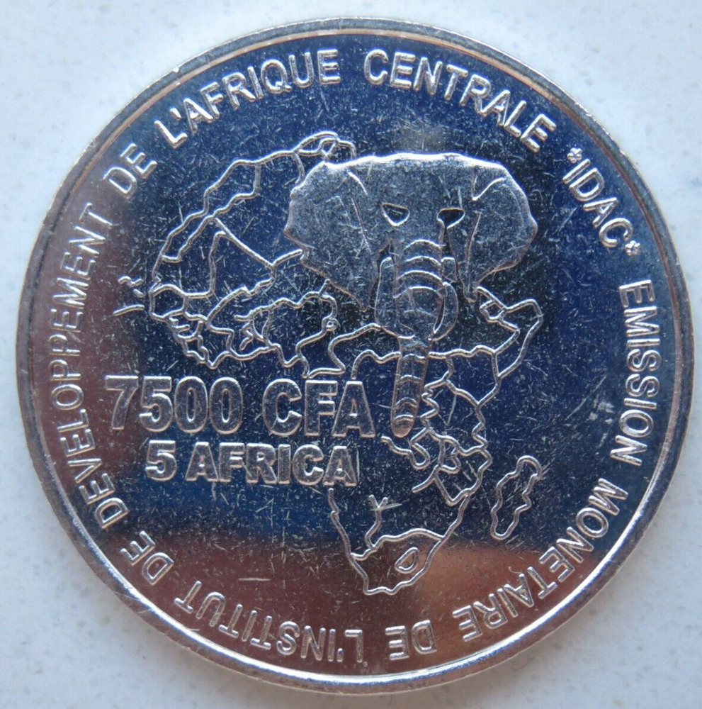 Cameroon 7500 CFA Francs 2006 Wedding Silver plated