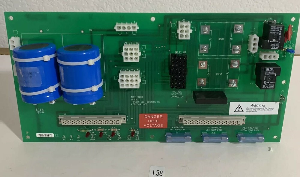 Power Distribution Board for Perkin Elmer 2400 CHNS/O Elemental Analyzer 120VAC