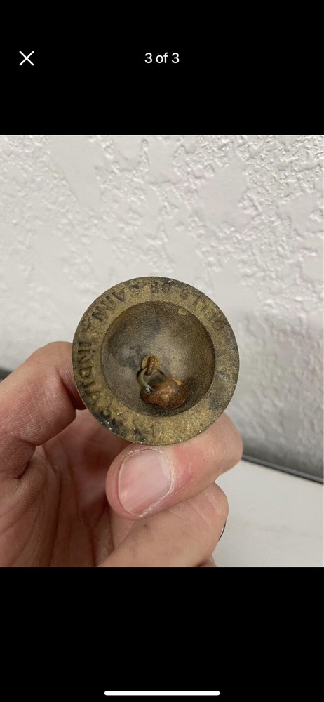 Pair of smaller solid brass decorations Bird Bell Eiffel Tower
