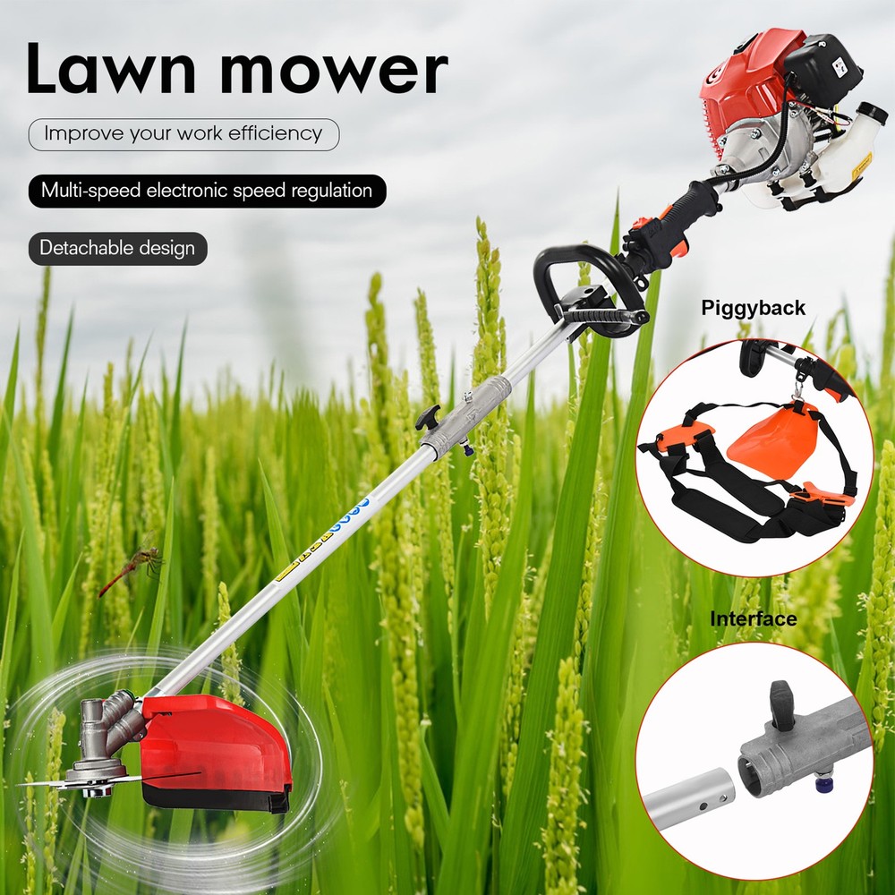 5-in-1 Multi-Functional Trimming Tools Gas Hedge Trimmer 52CC Weed Eater Cutter