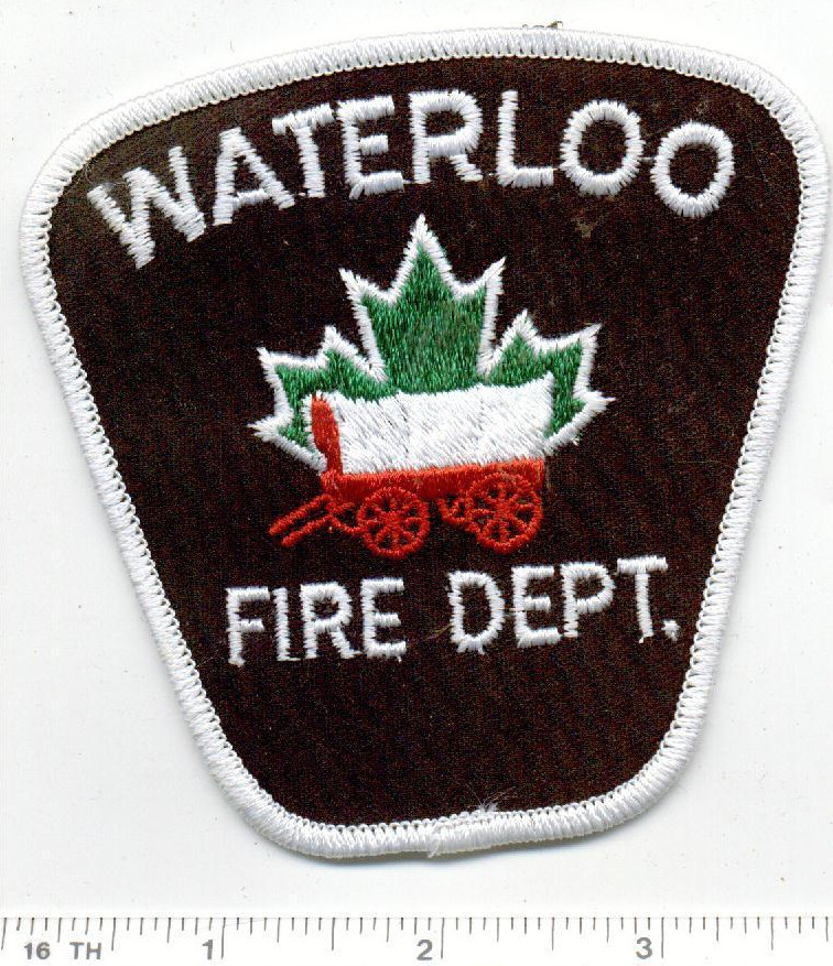 Waterloo Fire Department (Canada) Shoulder Patch from the 1980's