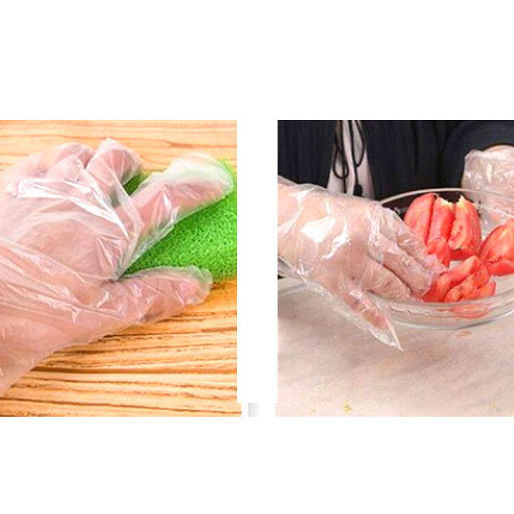 100pcs Transparent Plastic Gloves For Food Kitchen Tools