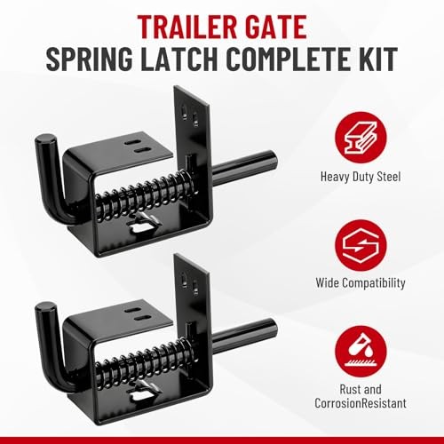 Trailer Gate Spring Latch Kit, 4-Pack Replacement for Carry-On Trailer Gate