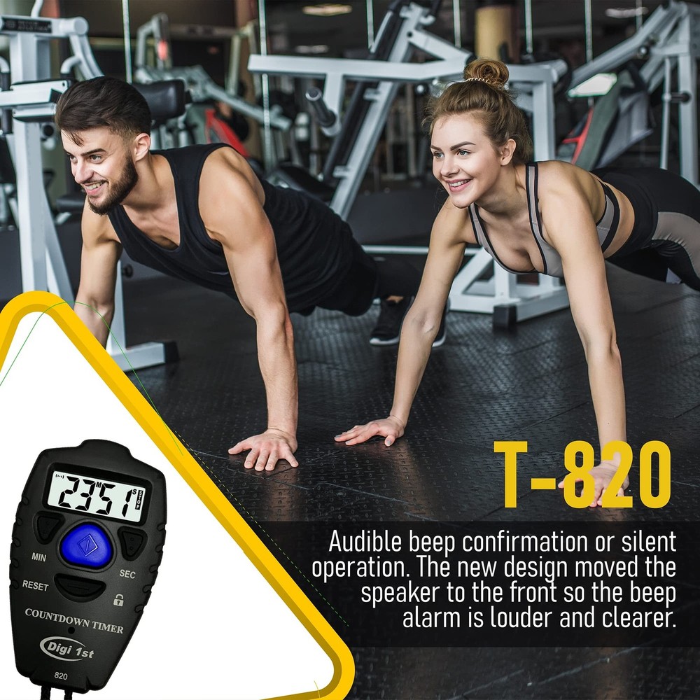 T-820 99 Minute Handheld Countdown Timer Black