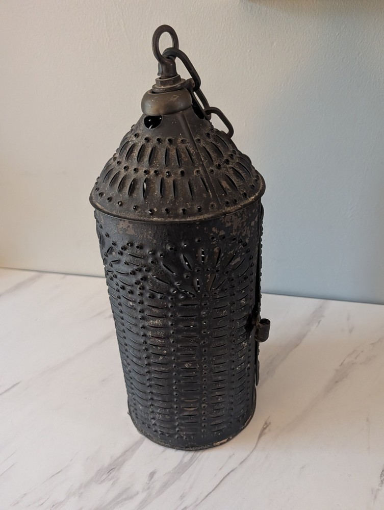 Primitive Punched Tin Lantern