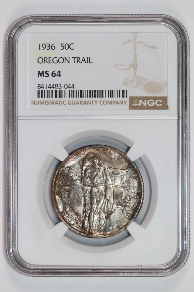 1936 OREGON COMMEMORATIVE HALF DOLLAR NGC MS64