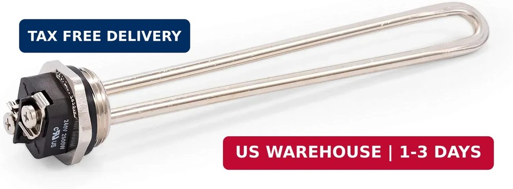 Camco 02242/02243 2500W 240V Screw-In Water Heater Element - High Watt Density