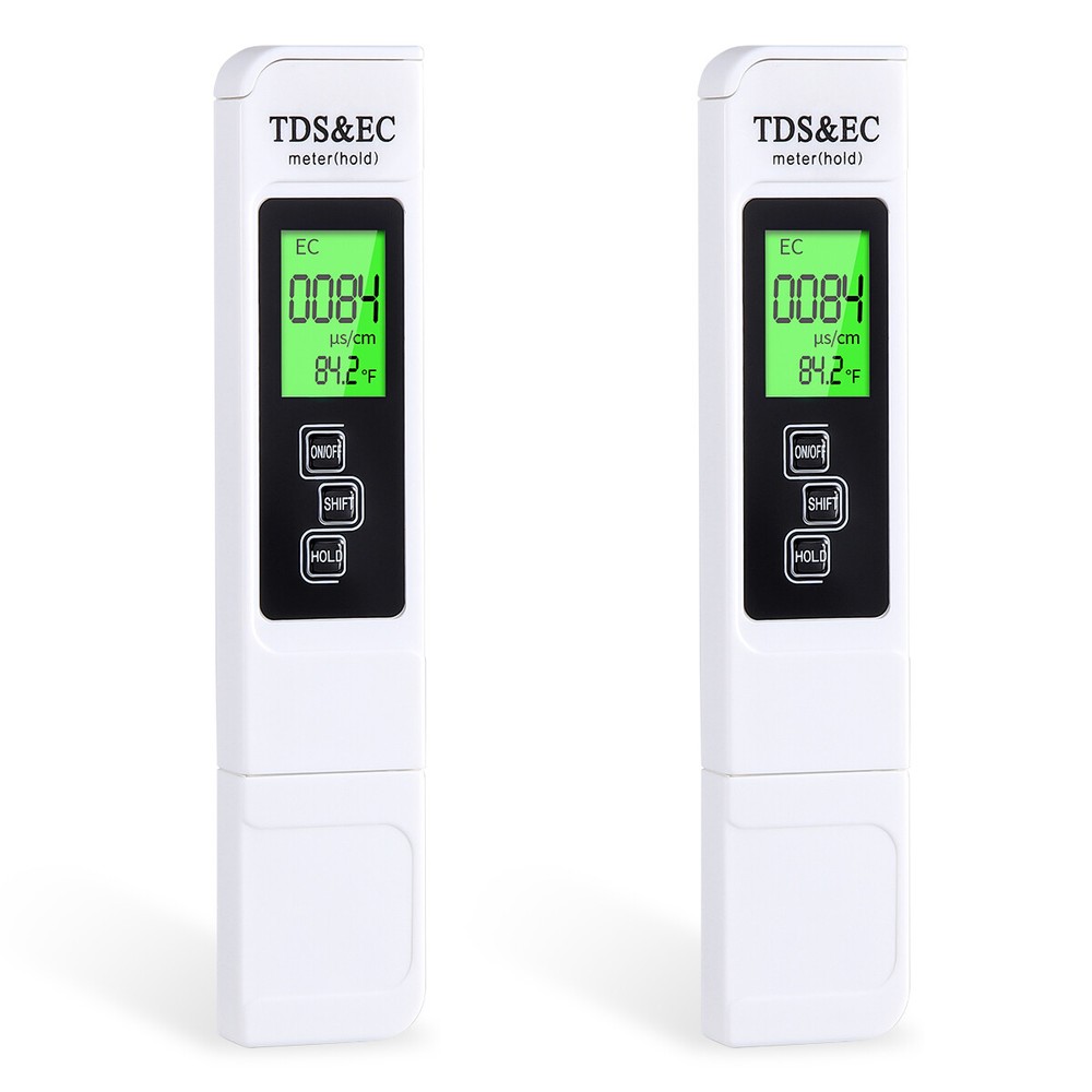 2pc TDS Meter Digital Tester Water Quality Testing Kits Drinking Water 0-9990ppm