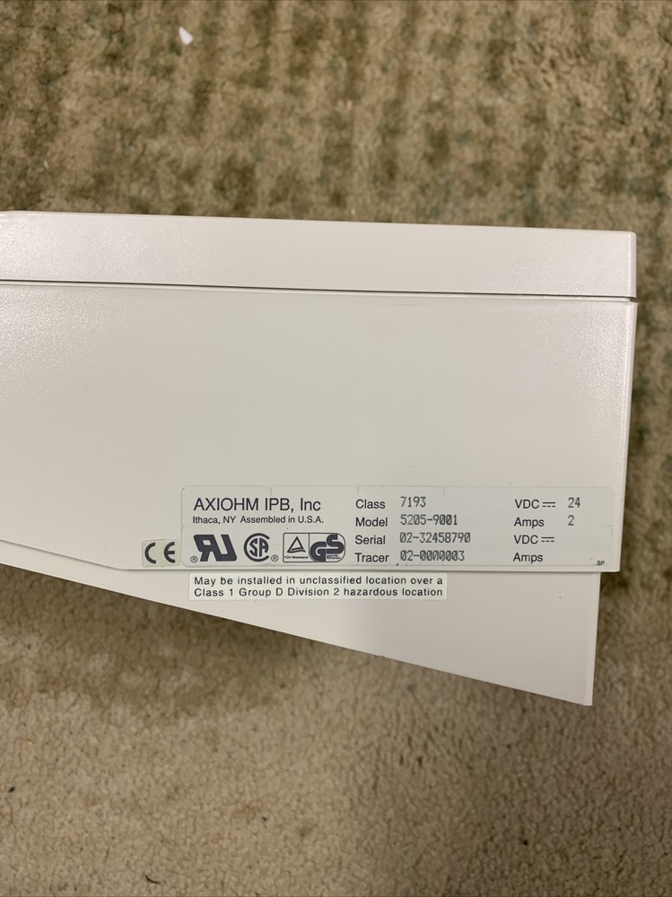 Axiohm Model 5205-9001 Class 7193 No Cables