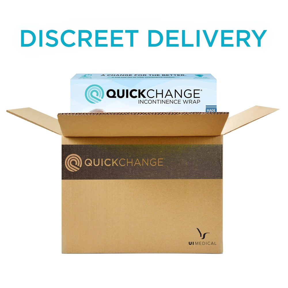 QuickChange Men's Incontinence Wrap | Maximum Absorbency | One-Size | 100 Count