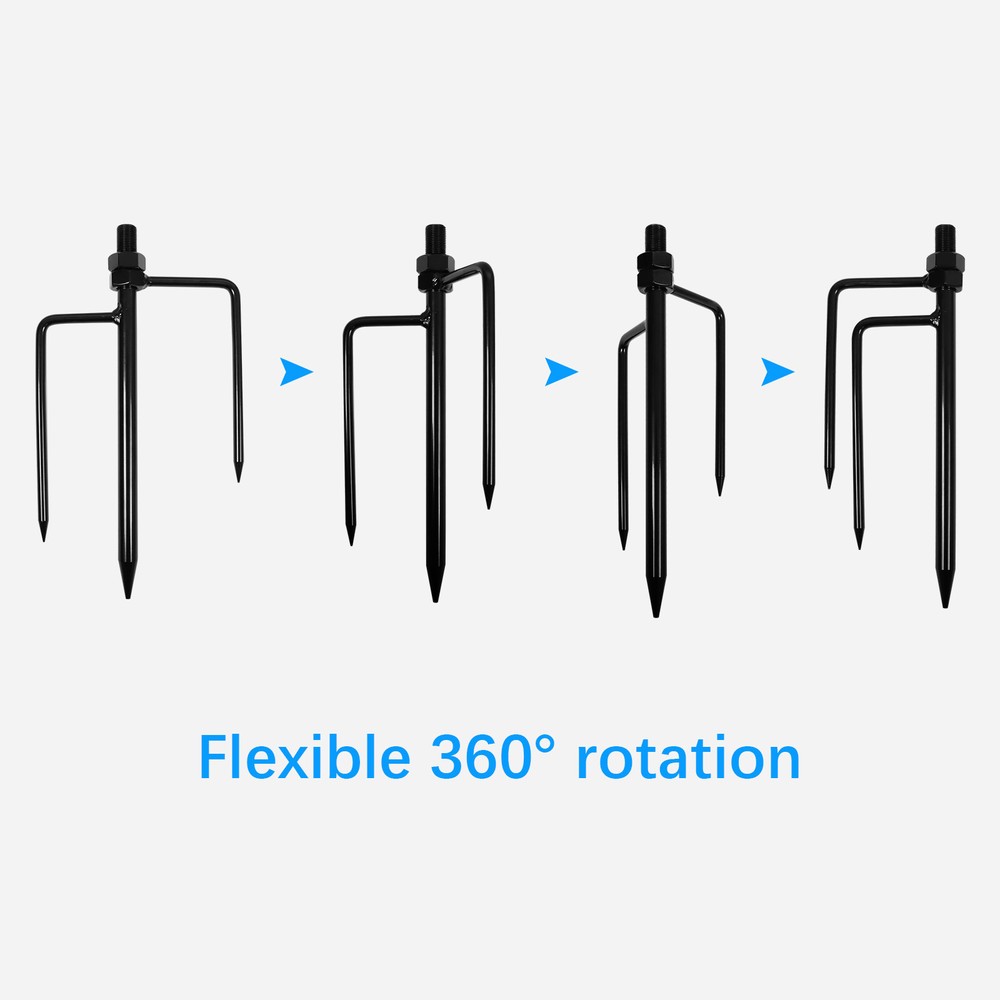 Ground Stake Mount Stand with Solar Panel Mount for Full range of Ring camera