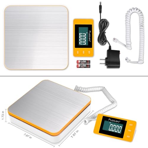 Shipping Postal Scale - Package Scale x 0.1oz, Large LCD 110LB Orange+White
