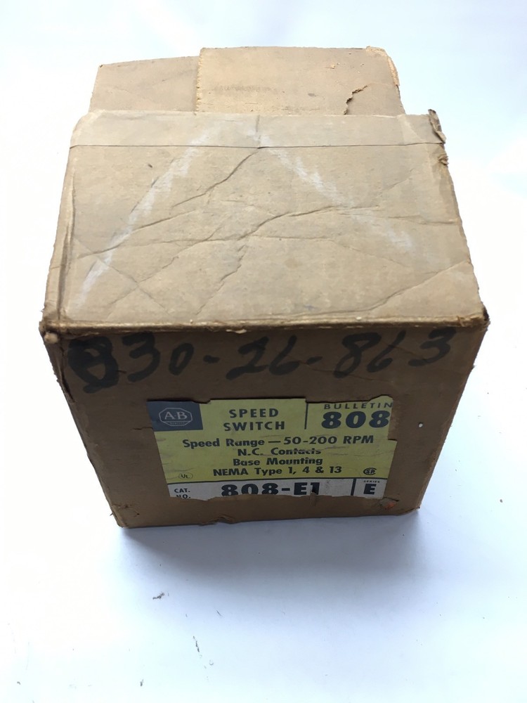 New in Original box Allen Bradley 808-E1 Zero Speed Switch