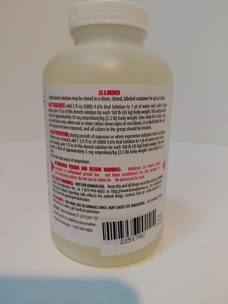 CORID ( AMPROLIUM ORAL SOLUTION ) 16 OZ 9.6% LIQUID