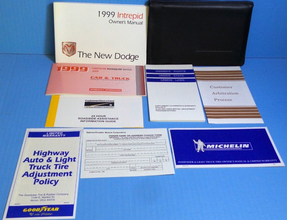 99 1999 Dodge Intrepid owners manual