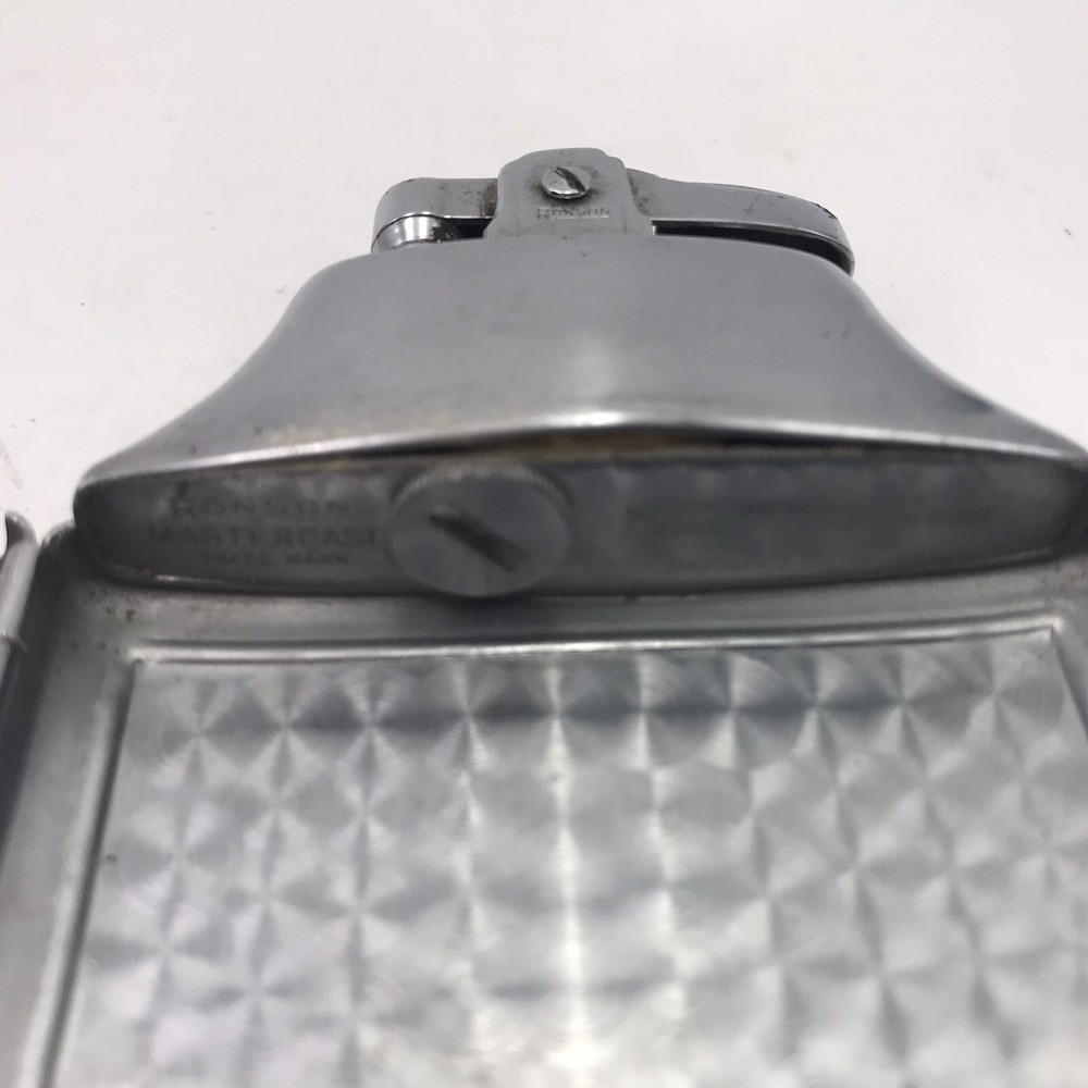 ART DECO RONSON MASTERCASE LIGHTER AND CIGARETTE CASE COMBO Inscribed