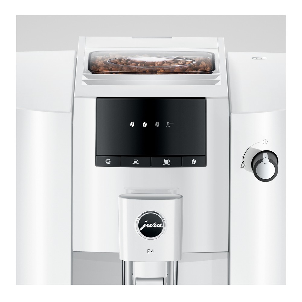 Jura E4 Automatic Coffee Machine Piano White