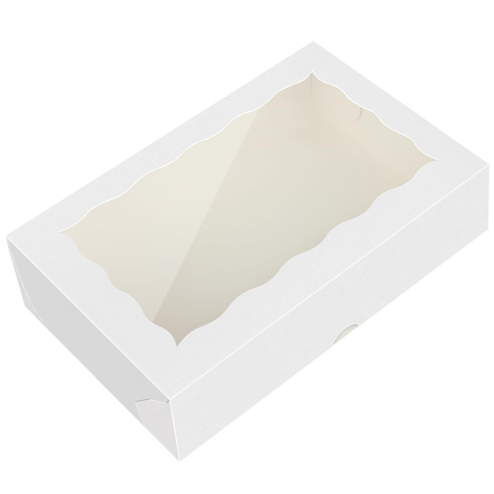 30pcs 10 x 7 x 2.5Inches Cookie Boxes with Window, Bakery Boxes, Cake Box, Tr...