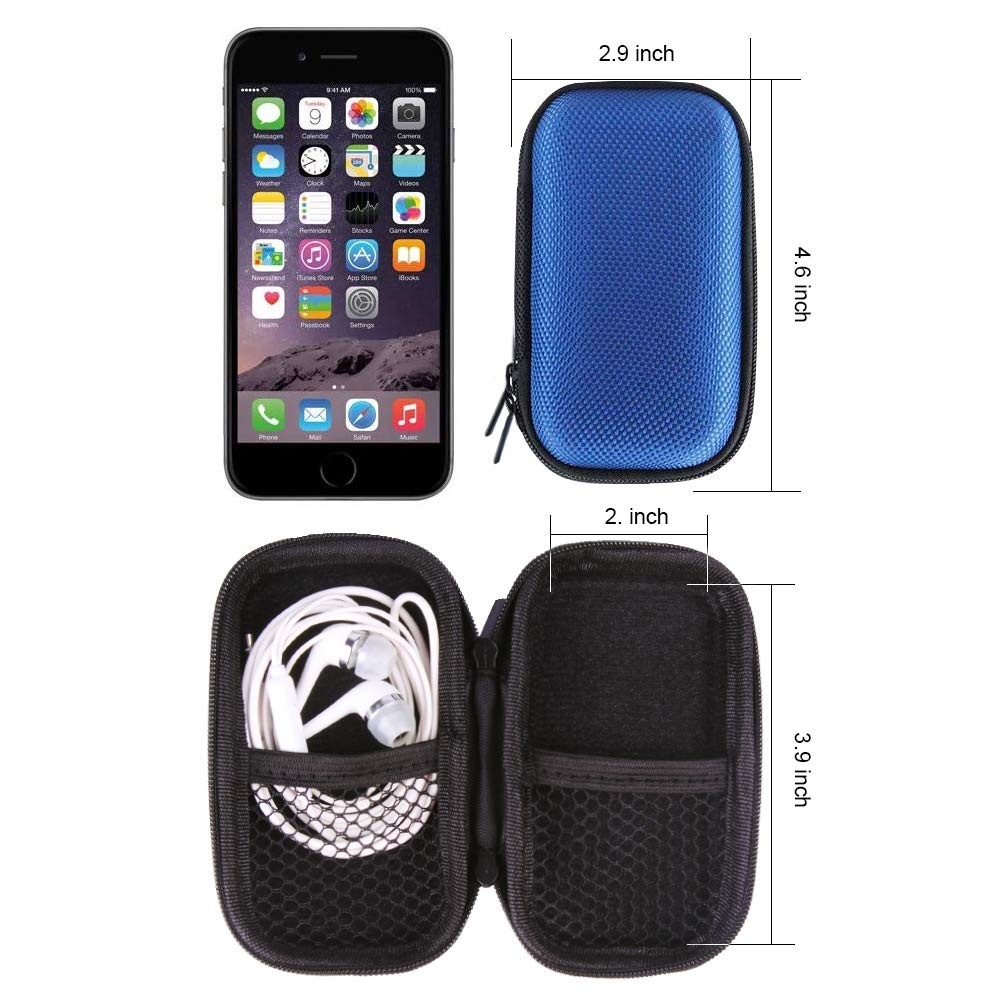 Electronic Organizer Case, 2Pack Portable Clamshell Headphones Cover, Storage...