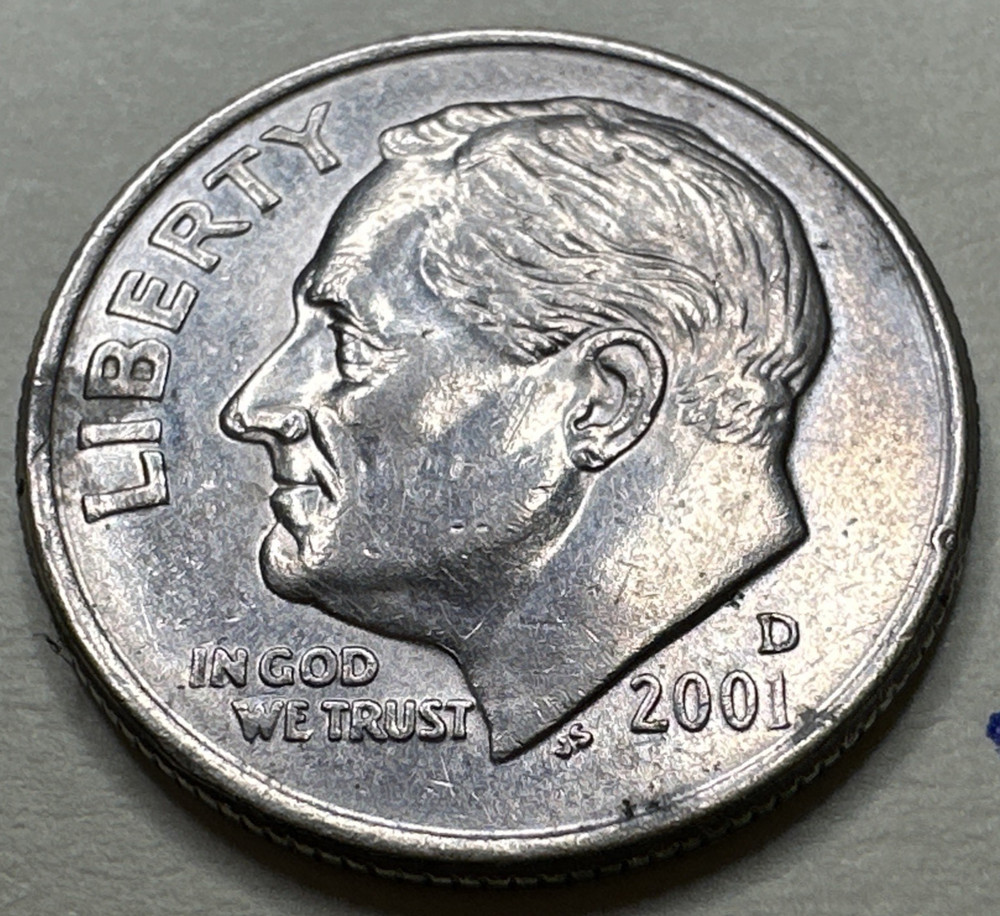 2001 (D)  US Roosevelt Dime 10C  2578X