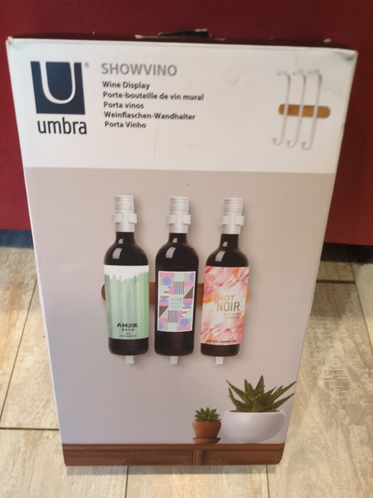 Umbra Showvino Wine Display, White/Natural