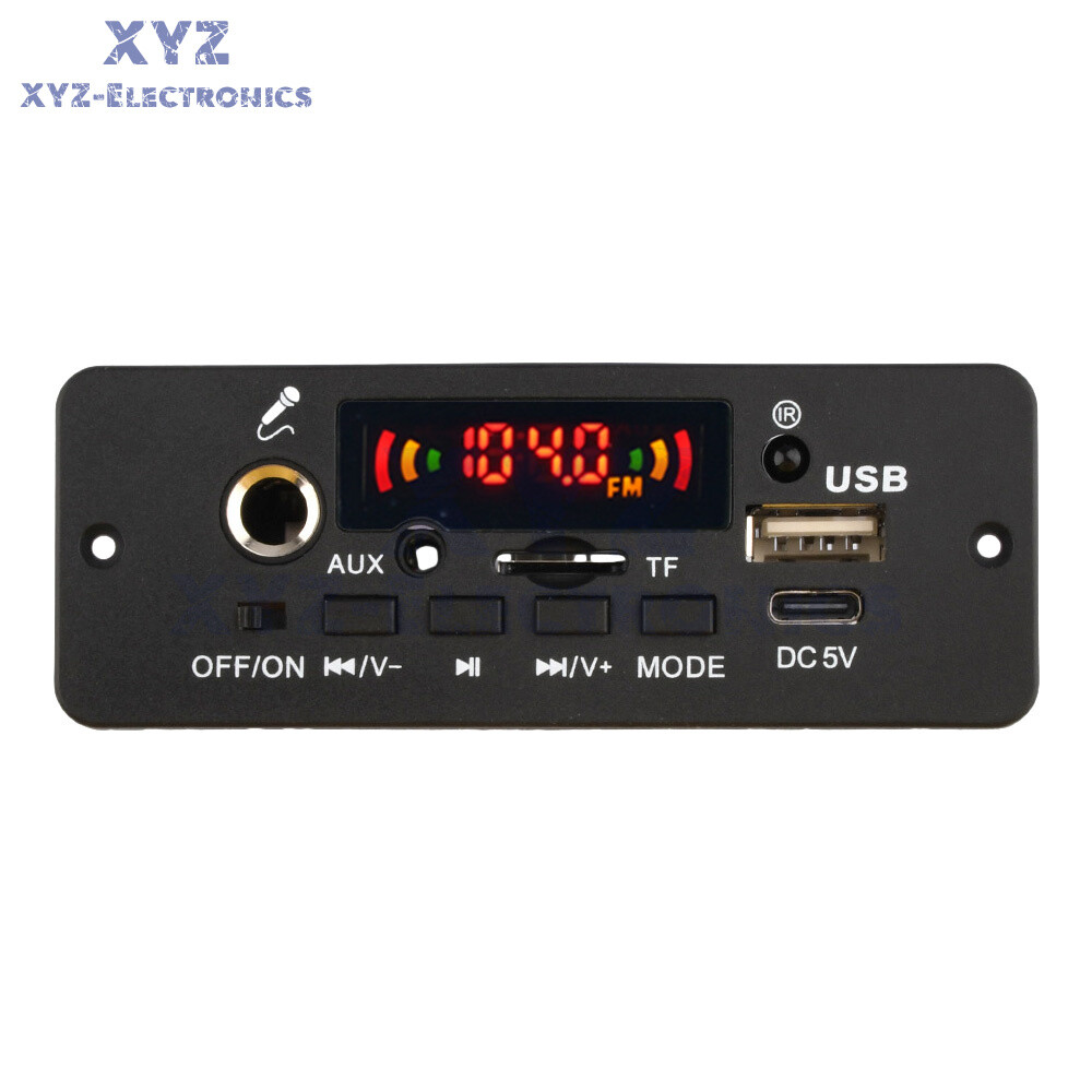 DC5V 2*5W Bluetooth 5.0 Amplifier MP3 Decoder Board Car Music Player FM Radio