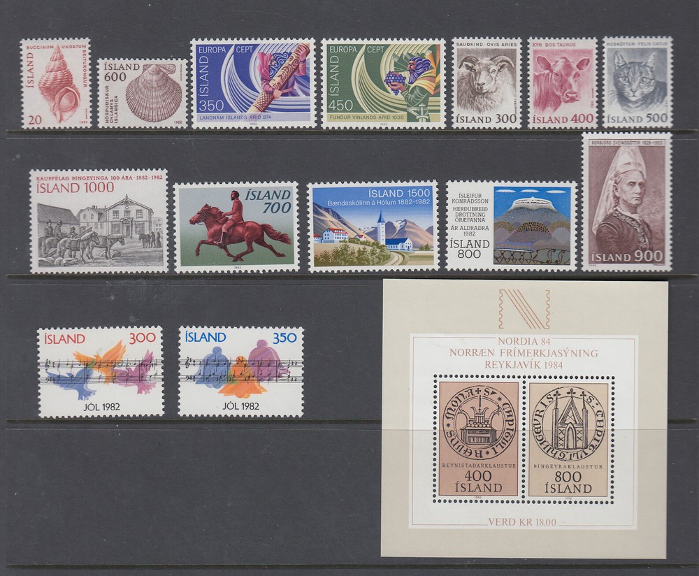 Iceland Complete Year 1982 Mint Never Hinged