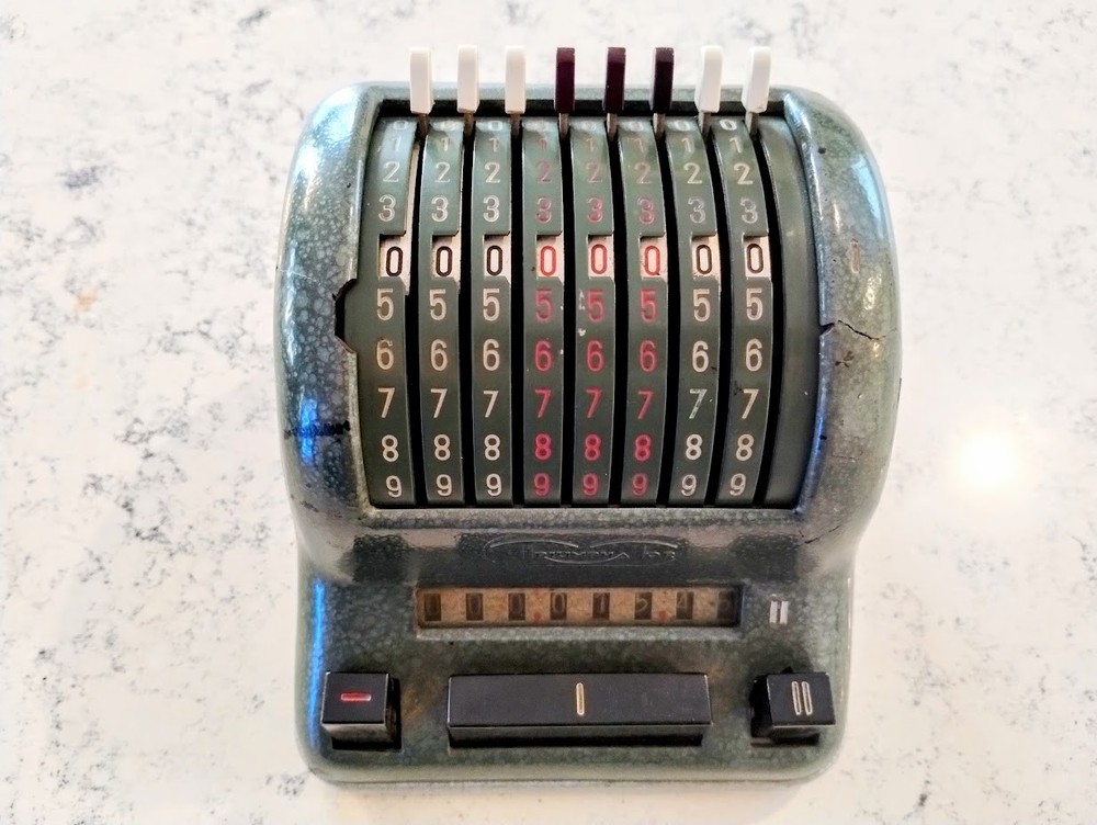 Vintage Mechanical Adding Machine TRIUMPHATOR KA from 1950
