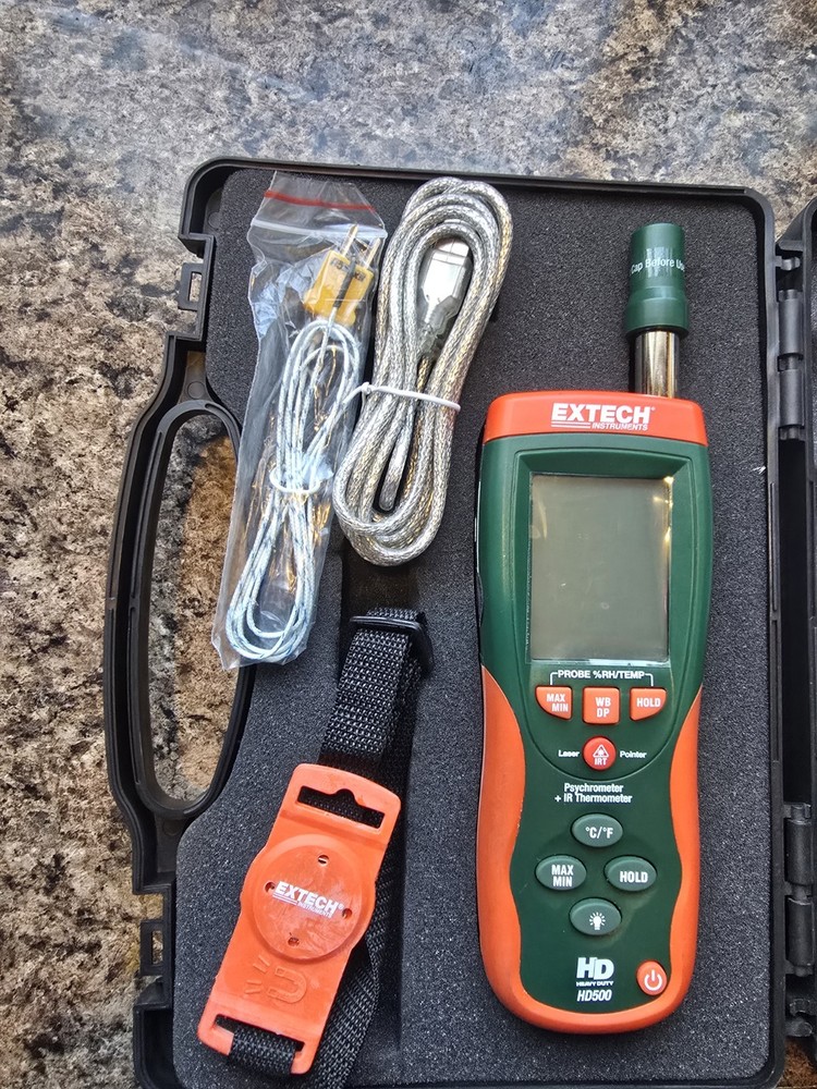 EXTECH HD500 Psychrometer with IR Thermometer