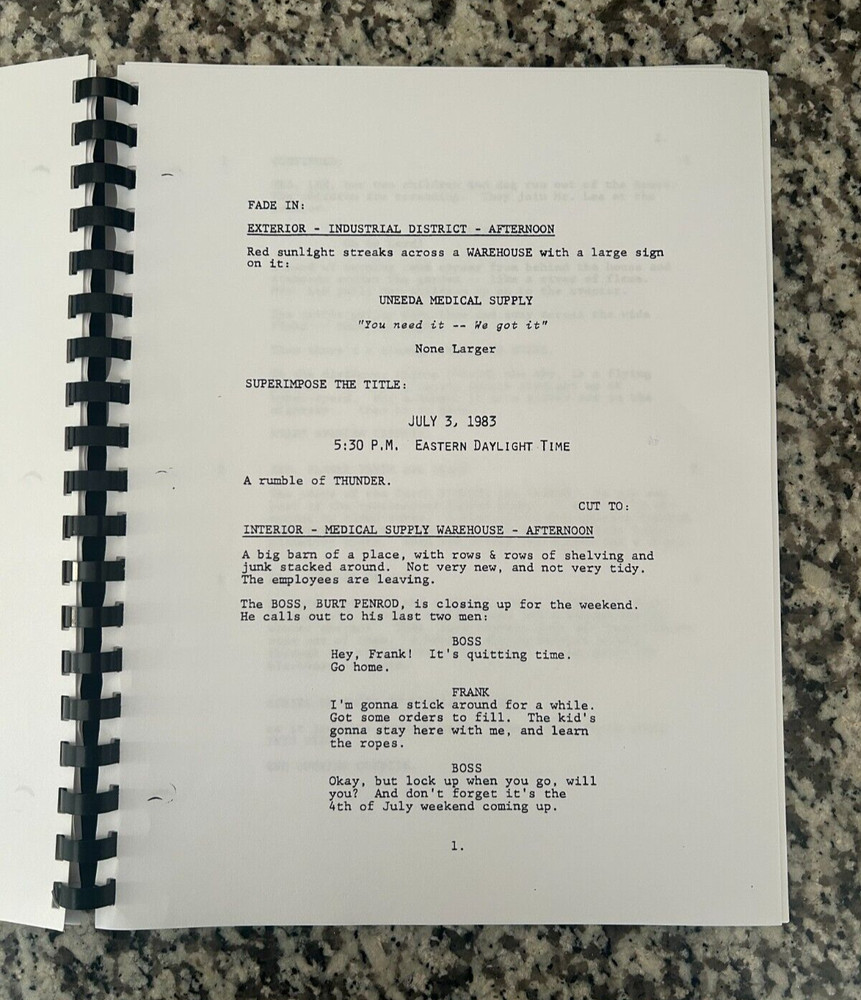 Return of the Living Dead Horror Movie Script Reprint Full Screenplay Script