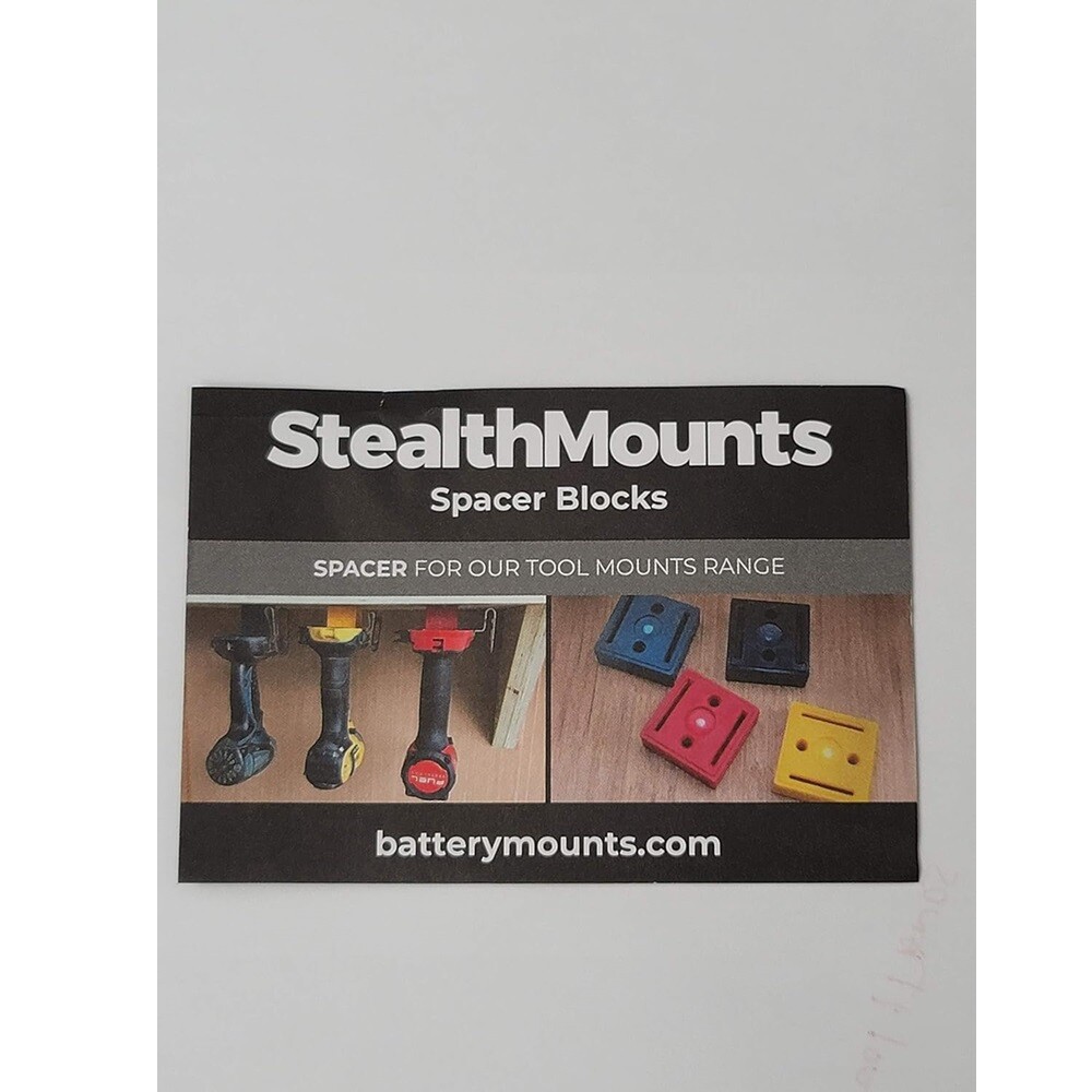 Black StealthMounts Tool Mount Spacer (12mm) Universal 6 Pack