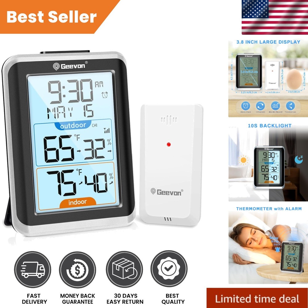 Multi-Function Wireless Thermometer with Backlight & Max/Min Tracking Features