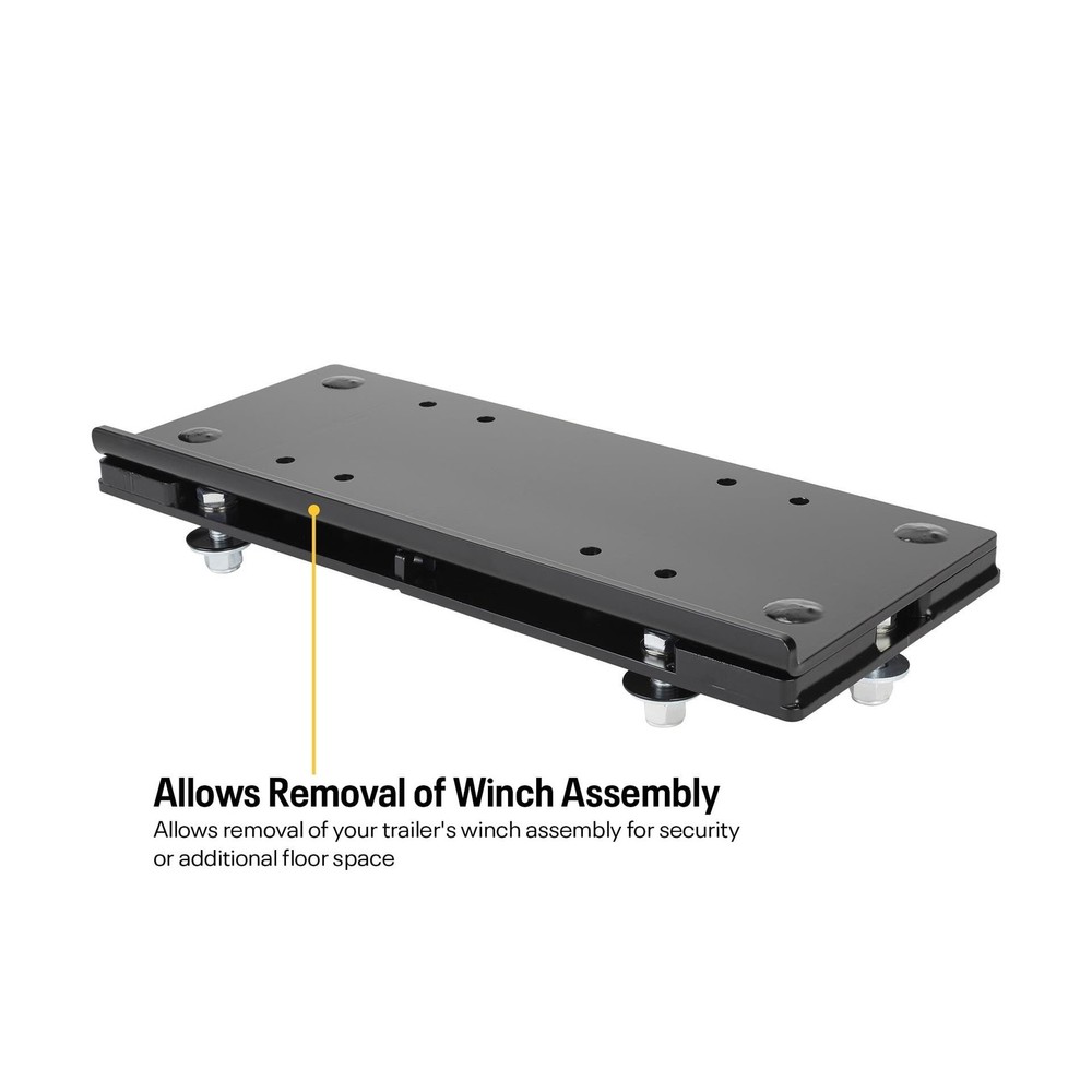 Detachable Winch Mount for Trailer Floor: Quick Release, 10,000 lbs. Capacity...