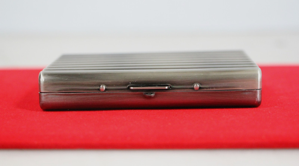 Silver - Stainless Steel - Cigarette Case