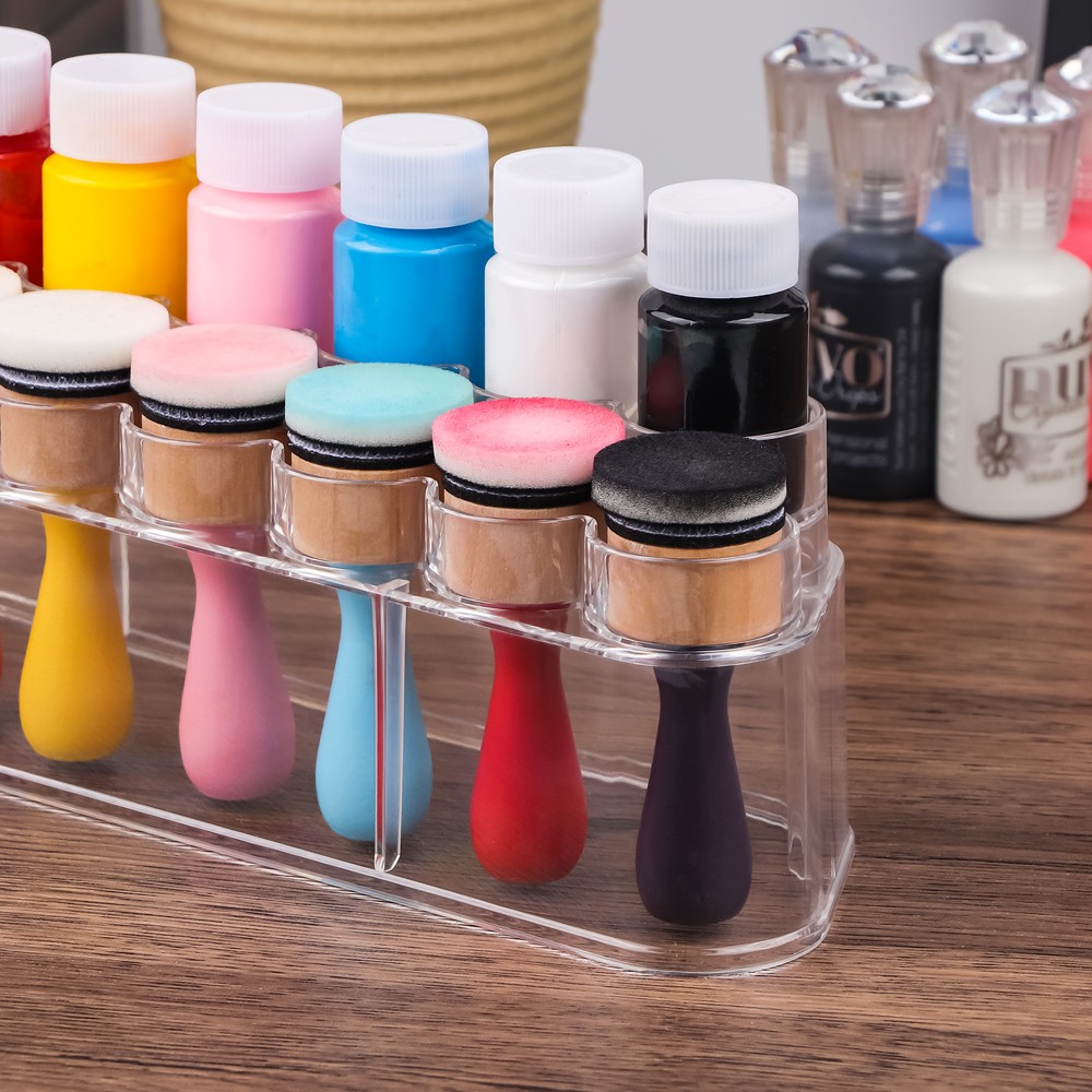 Clear Storage Rack Storage Container Organizer DIY Craft Paint Organizer Holder