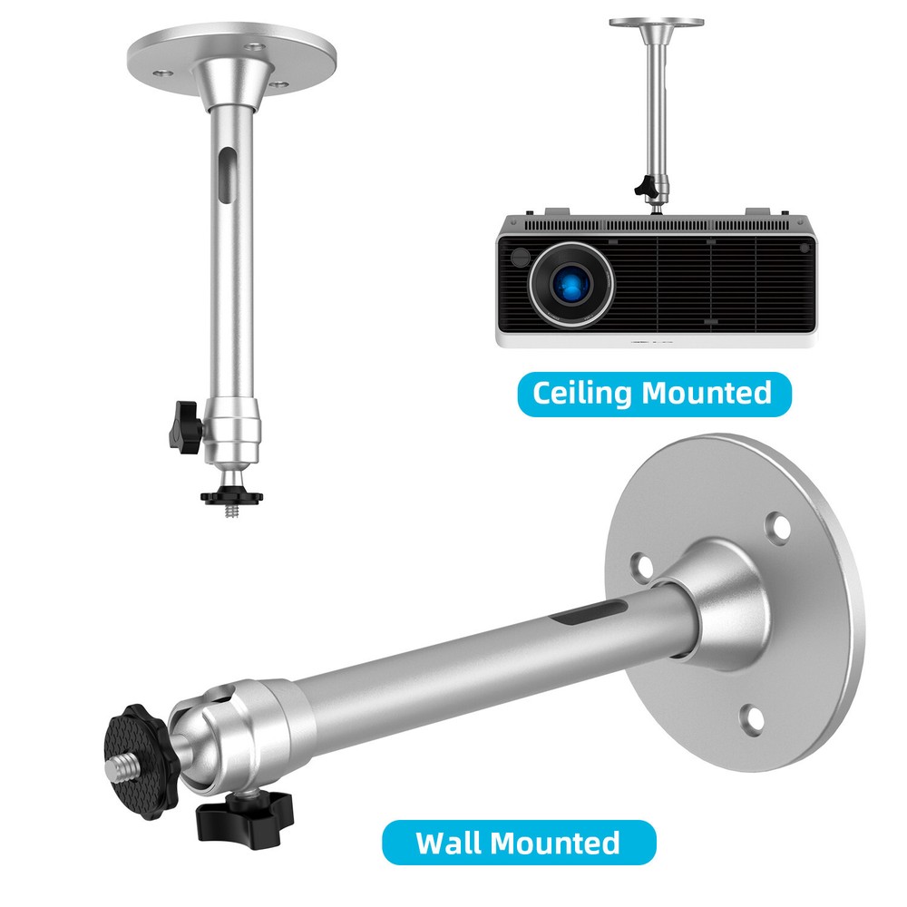 Universal Projector Mount Bracket, Aluminum Ceiling Wall Holder- Home Projectors