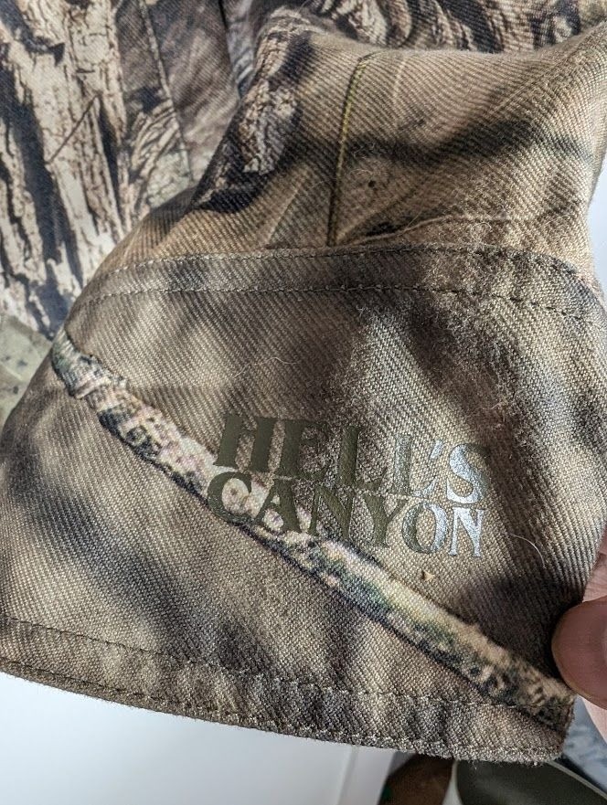 Browning Hell's Canyon Jacket Size Medium Flannel Lined Camo Mossy Oak Breakout