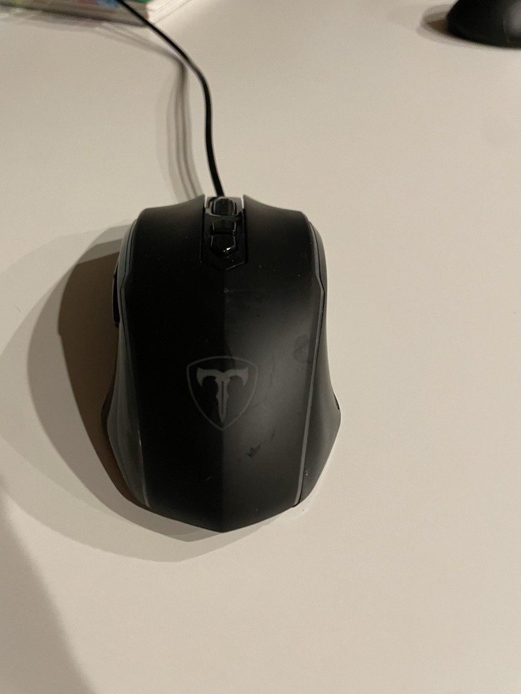 Black Wired Gaming Mouse Optical 6 Buttons Scroll Wheel Thumb Ergonomic